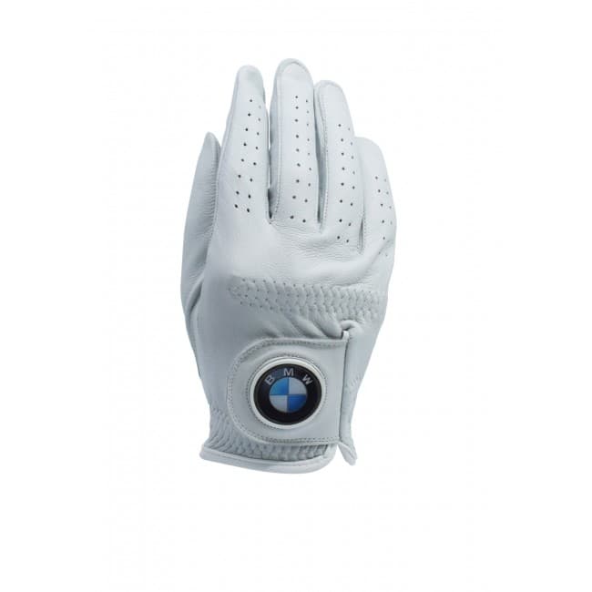 Custom Printed Pearl Cabretta Leather Golf Glove With Your Logo On The 30 Mm Ball Marker