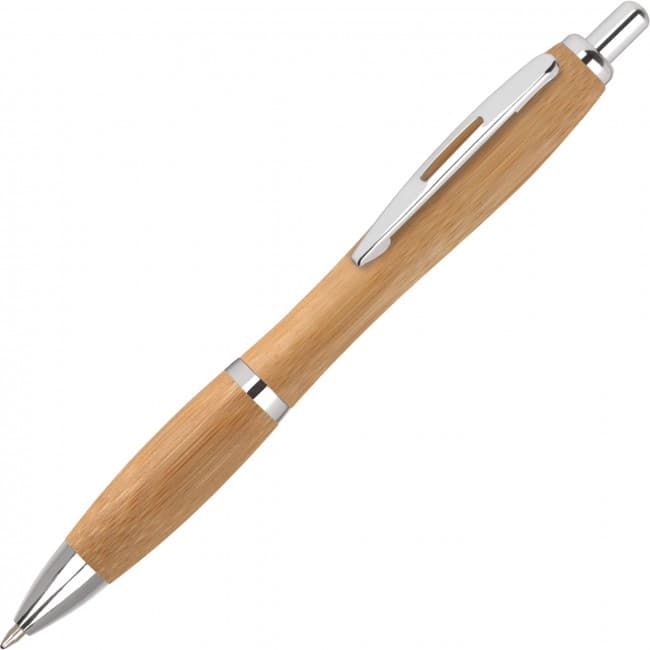 Custom Printed Contour Bamboo Ballpen (Line Colour Print)