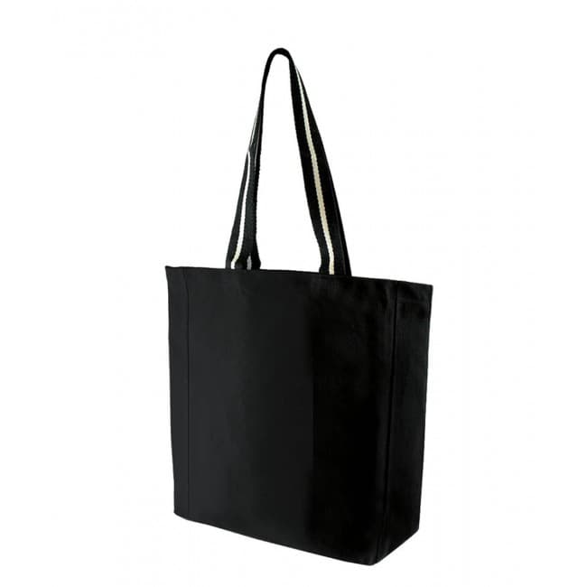 Custom Printed Bongo Black Canvas Shopper 10oz