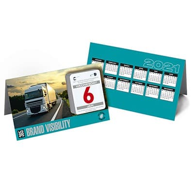 Custom Printed Daily Desk Board Easel Calendar