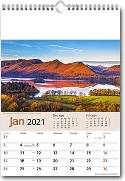 Custom Printed Scenic Memo Wall Calendar