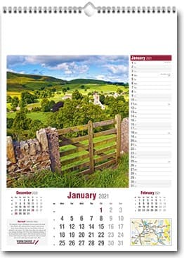 Custom Printed Yorkshire Wall Calendar