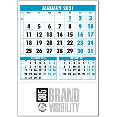 Custom Printed Bold Figure Back Board Calendar