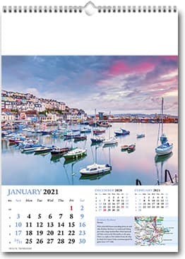 Custom Printed Scenic Britain Wall Calendar