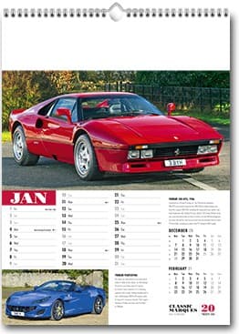 Custom Printed Classic Marques - Past & Present Wall Calendar