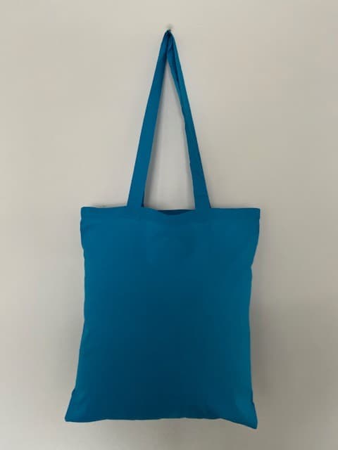 Custom Printed Light Blue Coloured 5oz Cotton Shopper