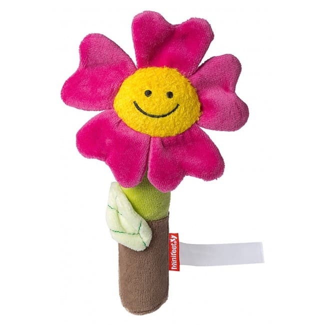 Custom Printed grasp toy flower, squeaky