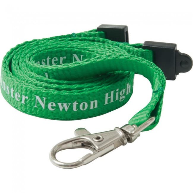 Custom Printed 15mm Flat Polyester Lanyard