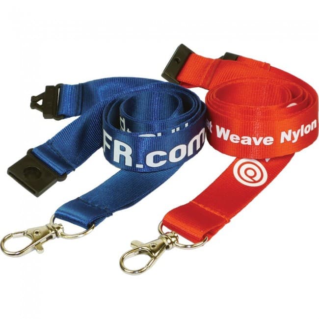 Custom Printed 20mm Flat Weave Nylon Lanyard