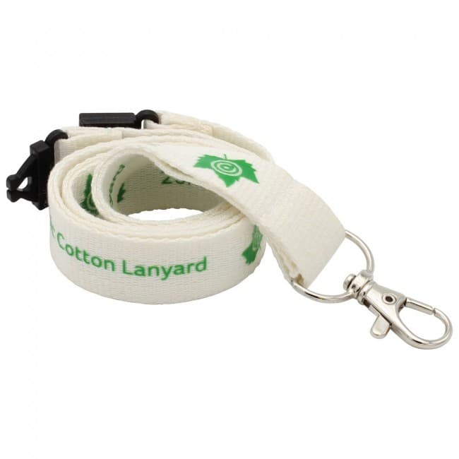 Custom Printed 10mm Organic Cotton Lanyard