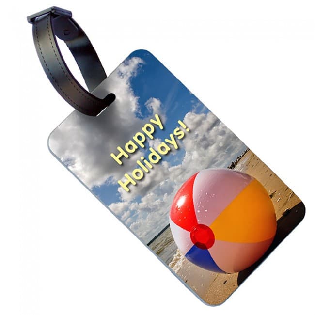 Custom Printed Printed Luggage Tag With Buckle Strap