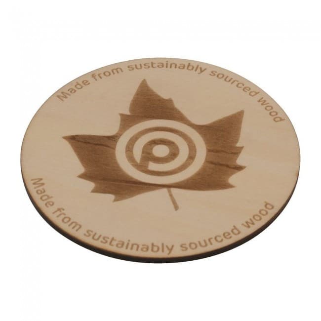 Custom Printed Wooden Coaster 100mm