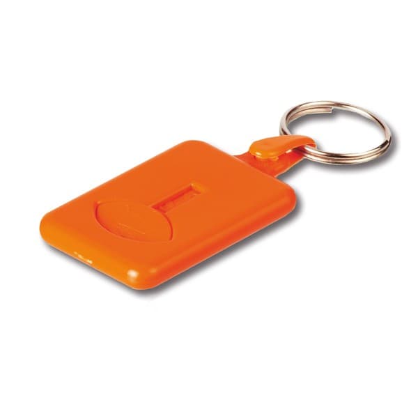 Custom Printed Trolley Coin Plastic Keyring