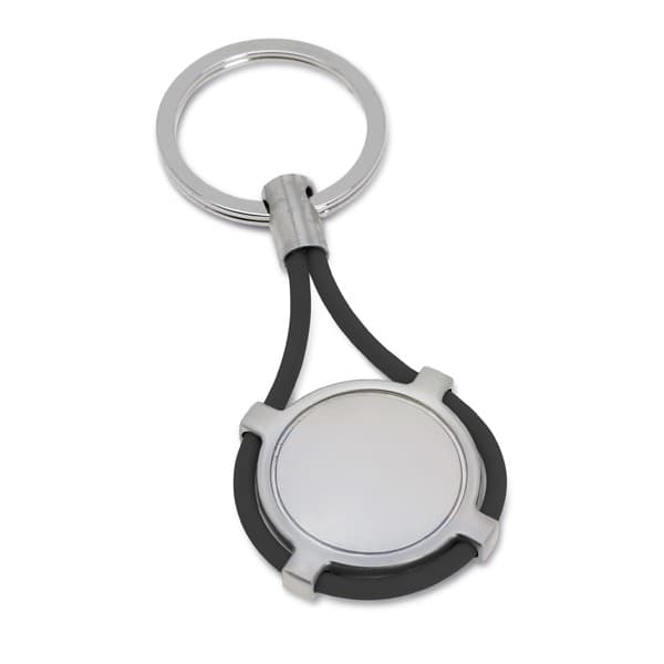 Custom Printed Metal And Silicone Keyring