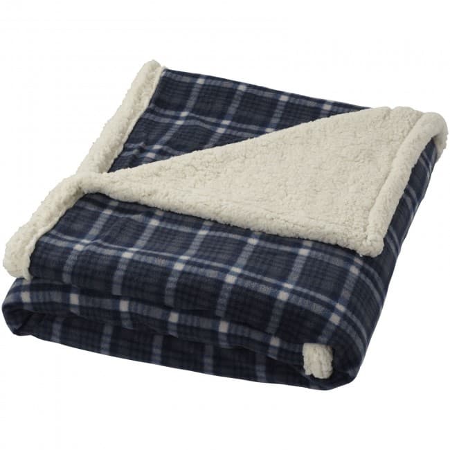 Custom Printed Joan sherpa plaid blanket - Image 3