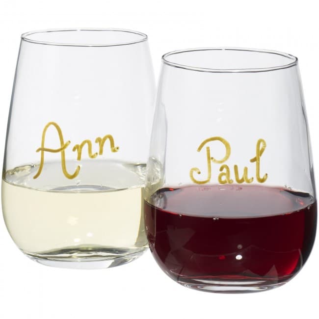 Custom Printed Barola wine glass writing set