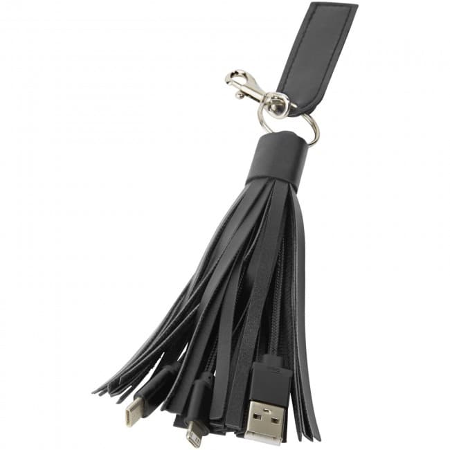 Custom Printed Tassel 3-in-1 Fabric Cable - Image 2