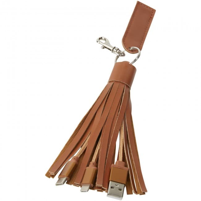 Custom Printed Tassel 3-in-1 Fabric Cable - Image 1