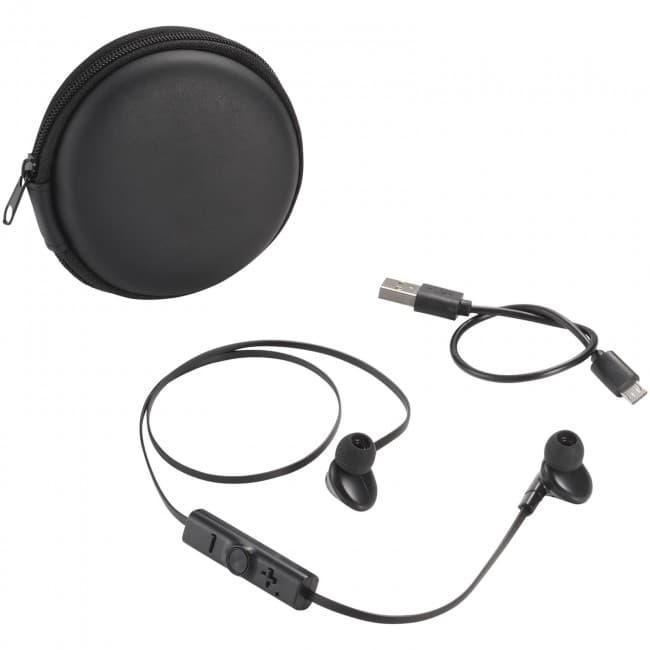 Custom Printed Sonic Bluetooth® earbuds with carrying case - Image 3