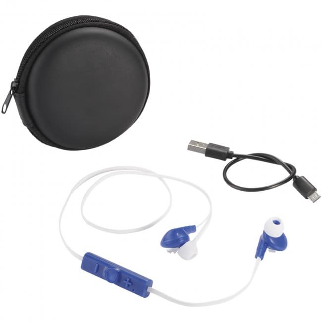 Custom Printed Sonic Bluetooth® earbuds with carrying case - Image 1