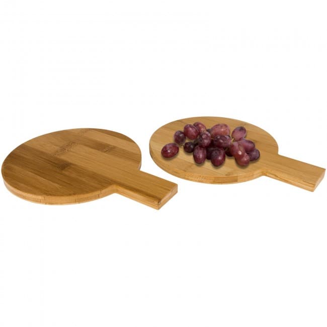 Custom Printed 2-piece Bamboo Amuse set  round