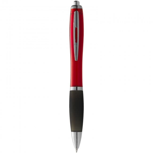 Custom Printed Nash ballpoint pen with coloured barrel and black grip - Image 9