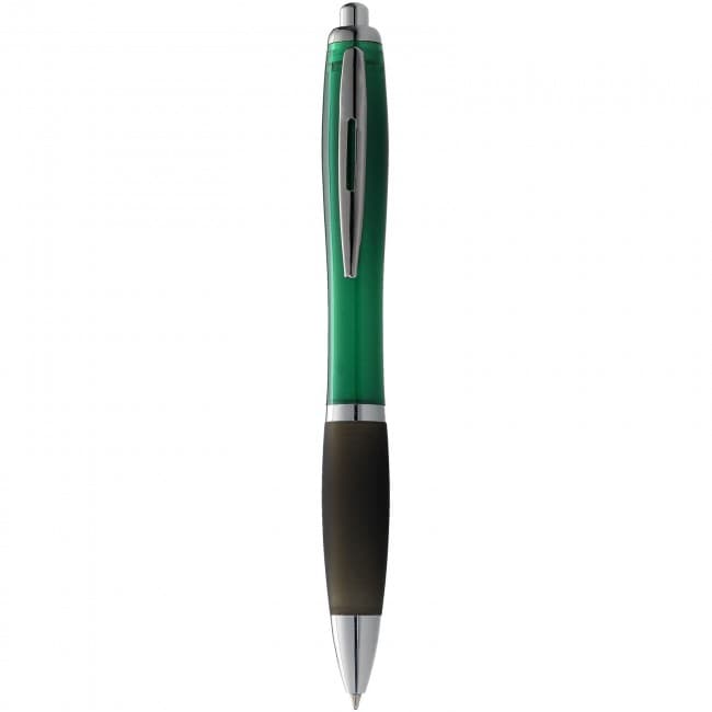 Custom Printed Nash ballpoint pen with coloured barrel and black grip - Image 8