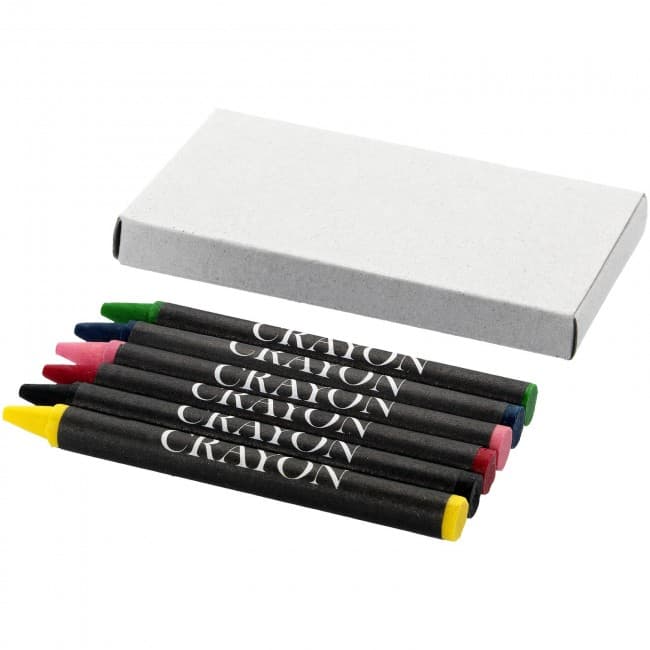 Custom Printed Ayo 6-piece coloured crayon set