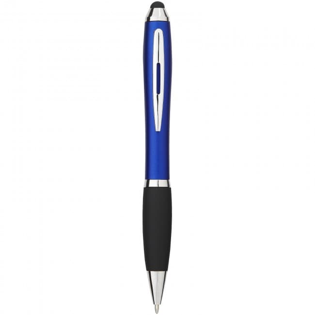 Custom Printed Nash coloured stylus ballpoint pen with black grip - Image 7