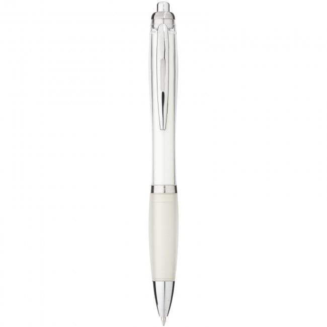 Custom Printed Nash ballpoint pen with coloured barrel and grip - Image 9