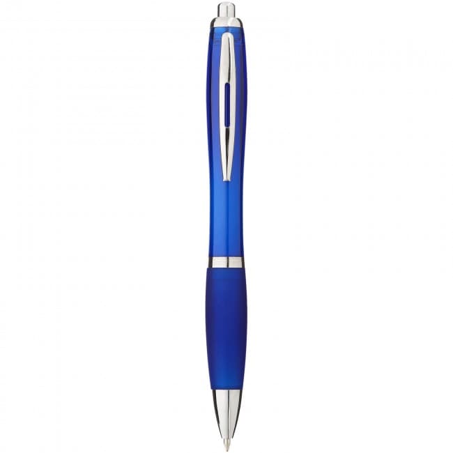 Custom Printed Nash ballpoint pen with coloured barrel and grip - Image 8