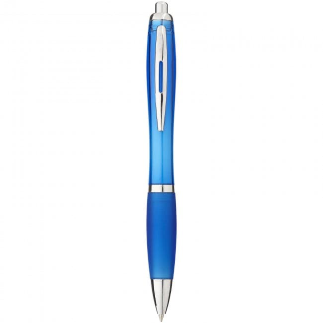 Custom Printed Nash ballpoint pen with coloured barrel and grip - Image 5