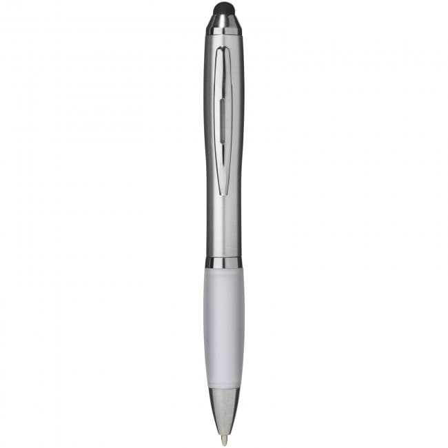 Custom Printed Nash stylus ballpoint pen with coloured grip - Image 2