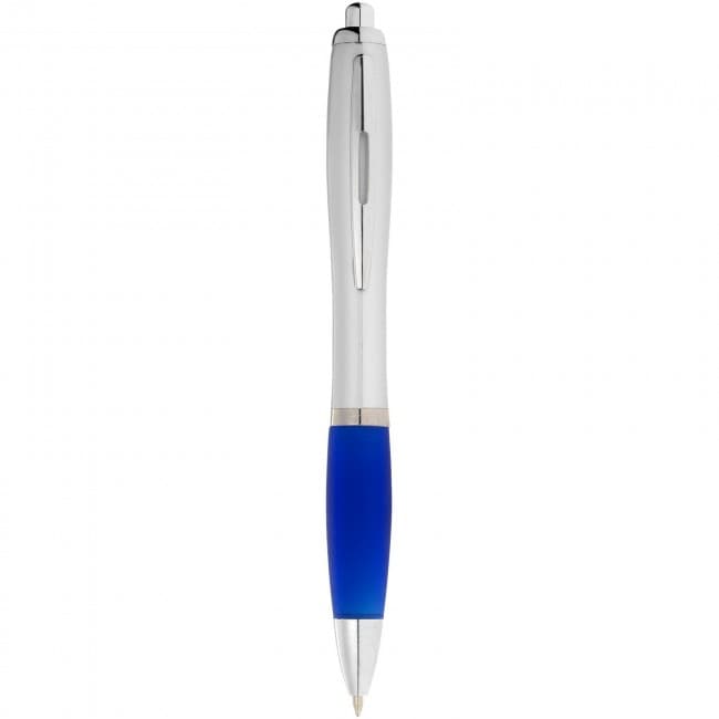 Custom Printed Nash ballpoint pen with coloured grip - Image 9