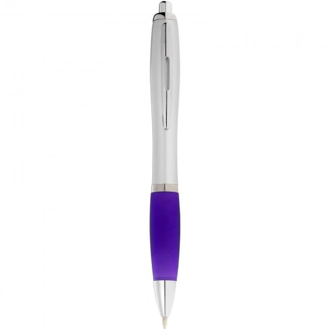 Custom Printed Nash ballpoint pen with coloured grip - Image 7