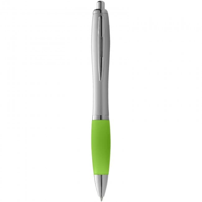 Custom Printed Nash ballpoint pen with coloured grip - Image 1