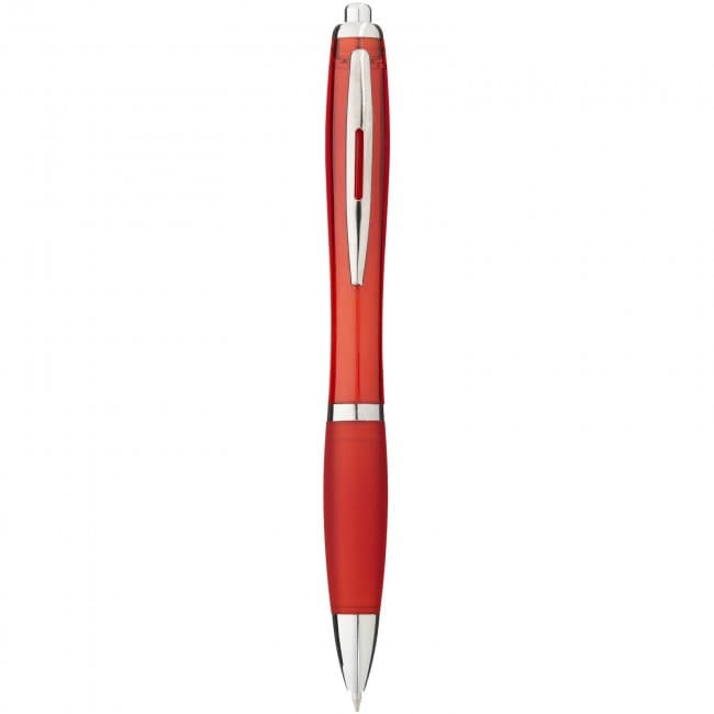 Custom Printed Nash ballpoint pen with coloured barrel and grip - Image 7