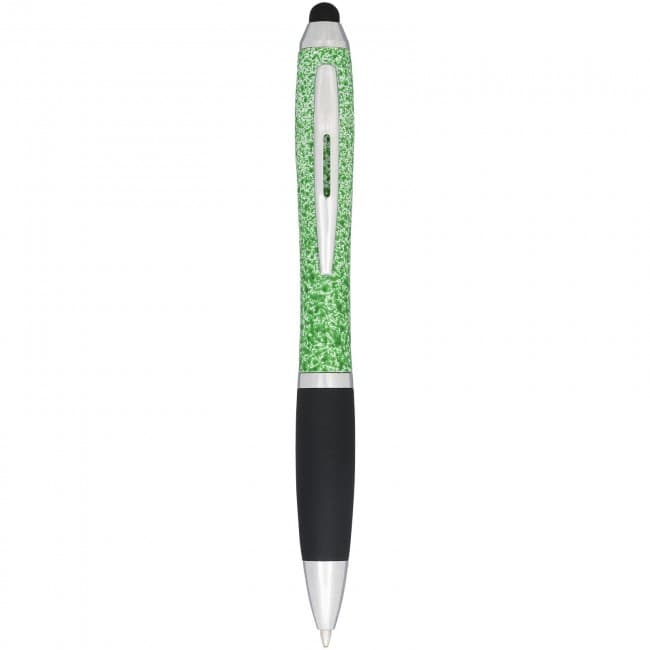 Custom Printed Nash speckled ballpoint pen with stylus - Image 3