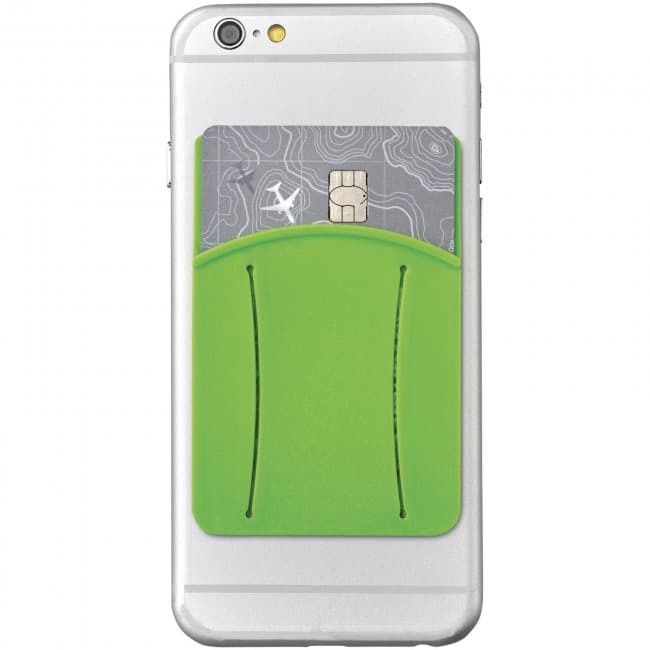 Custom Printed Storee silicone smartphone wallet with finger slot - Image 2