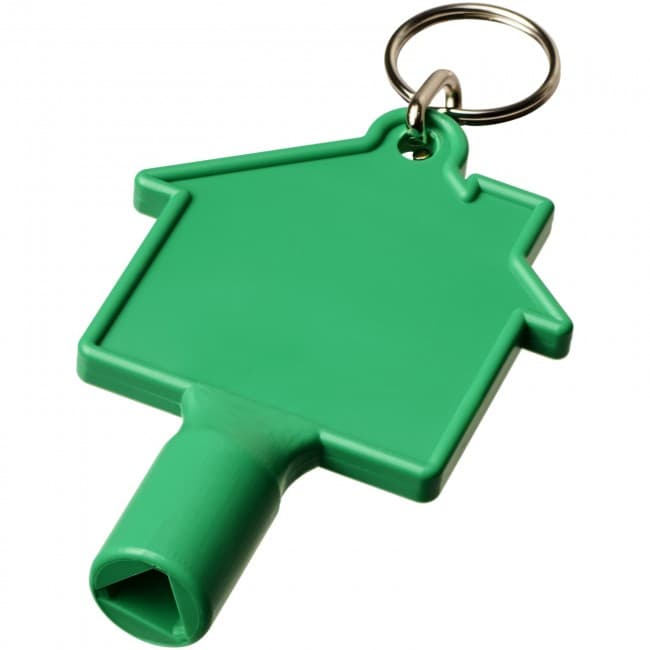 Custom Printed Maximilian house-shaped meterbox key with keychain - Image 4