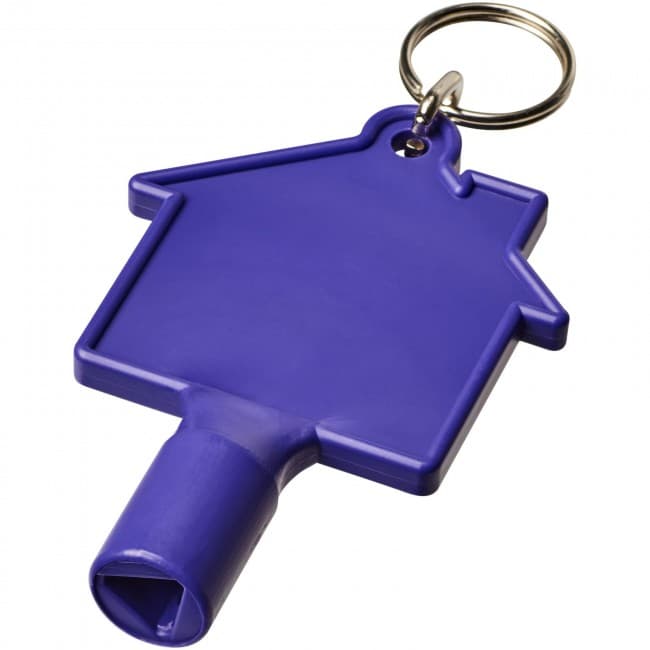 Custom Printed Maximilian house-shaped meterbox key with keychain - Image 3