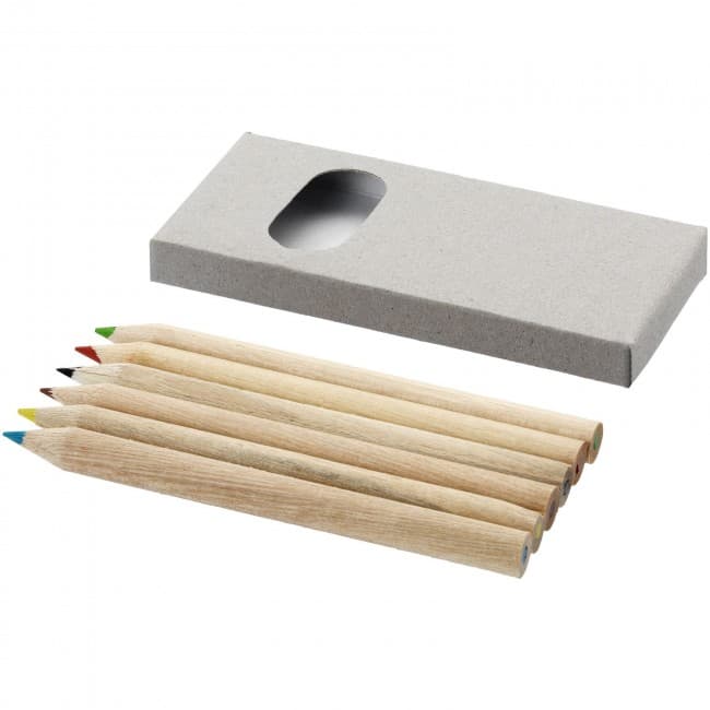 Custom Printed Ayola 6-piece coloured pencil set