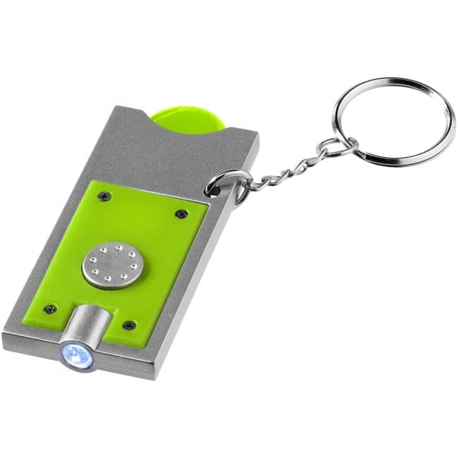 Custom Printed Allegro LED keychain light with coin holder - Image 5