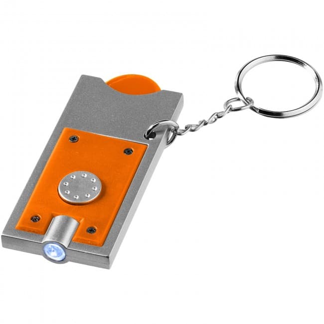 Custom Printed Allegro LED keychain light with coin holder - Image 4