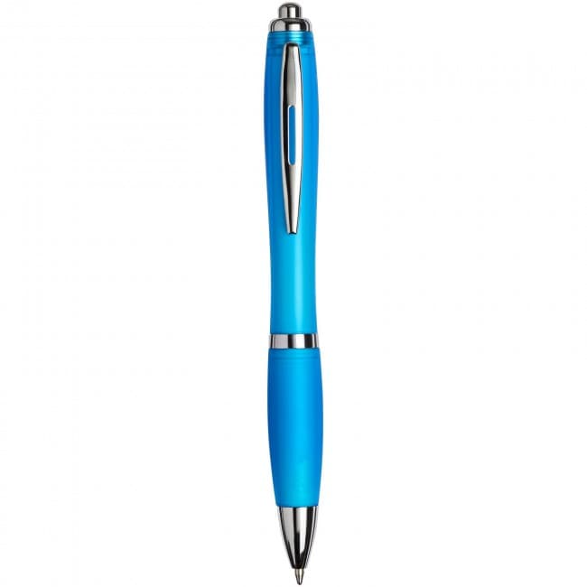 Custom Printed Frosted Curvy ballpoint pen-WH - Image 4