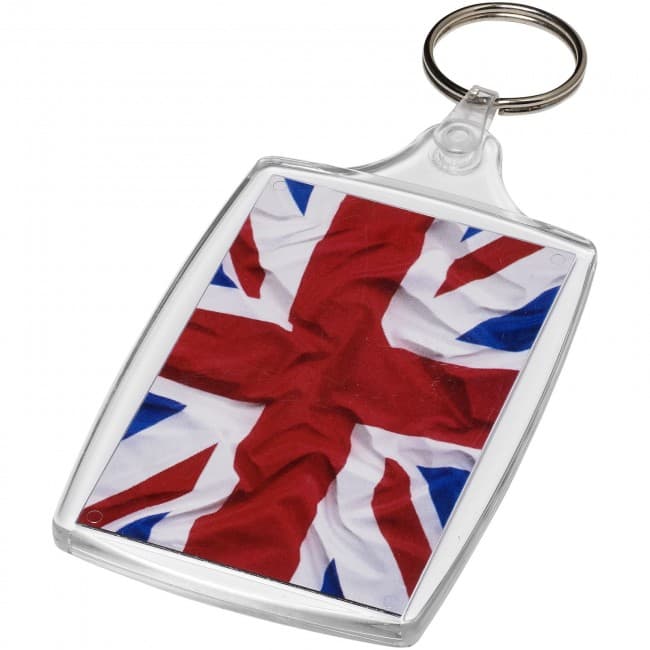 Custom Printed Baiji L6 large keychain with plastic clip