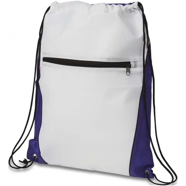 Custom Printed Contrast non-woven drawstring backpack - Image 2