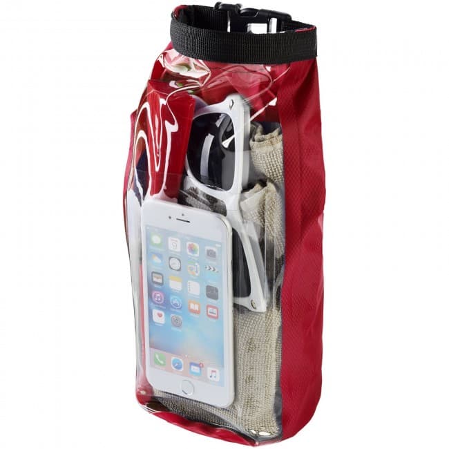 Custom Printed Tourist 2 litre waterproof bag with phone pouch - Image 4