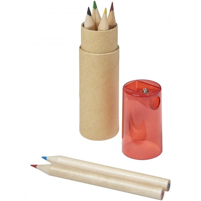 Custom Printed Kram 7-piece coloured pencil set - Image 2