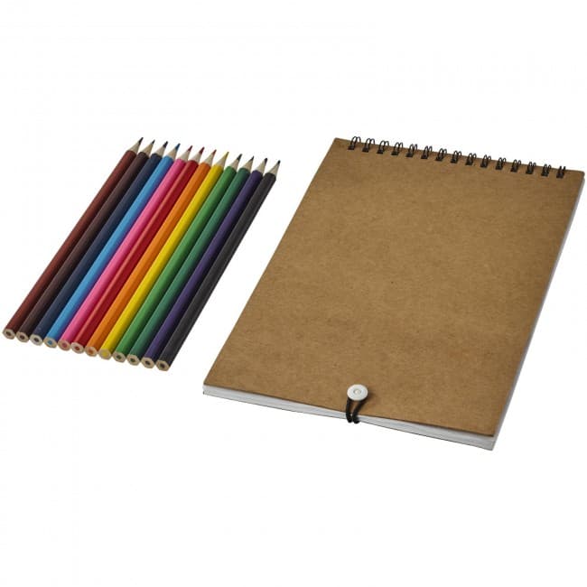 Custom Printed Claude colouring set with notebook